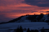 západ slunce nad Branišovským vrchem 813 m.n.m.