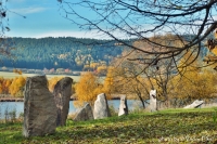 kamenná křížová cesta u ruiny kostela sv. Blažeje